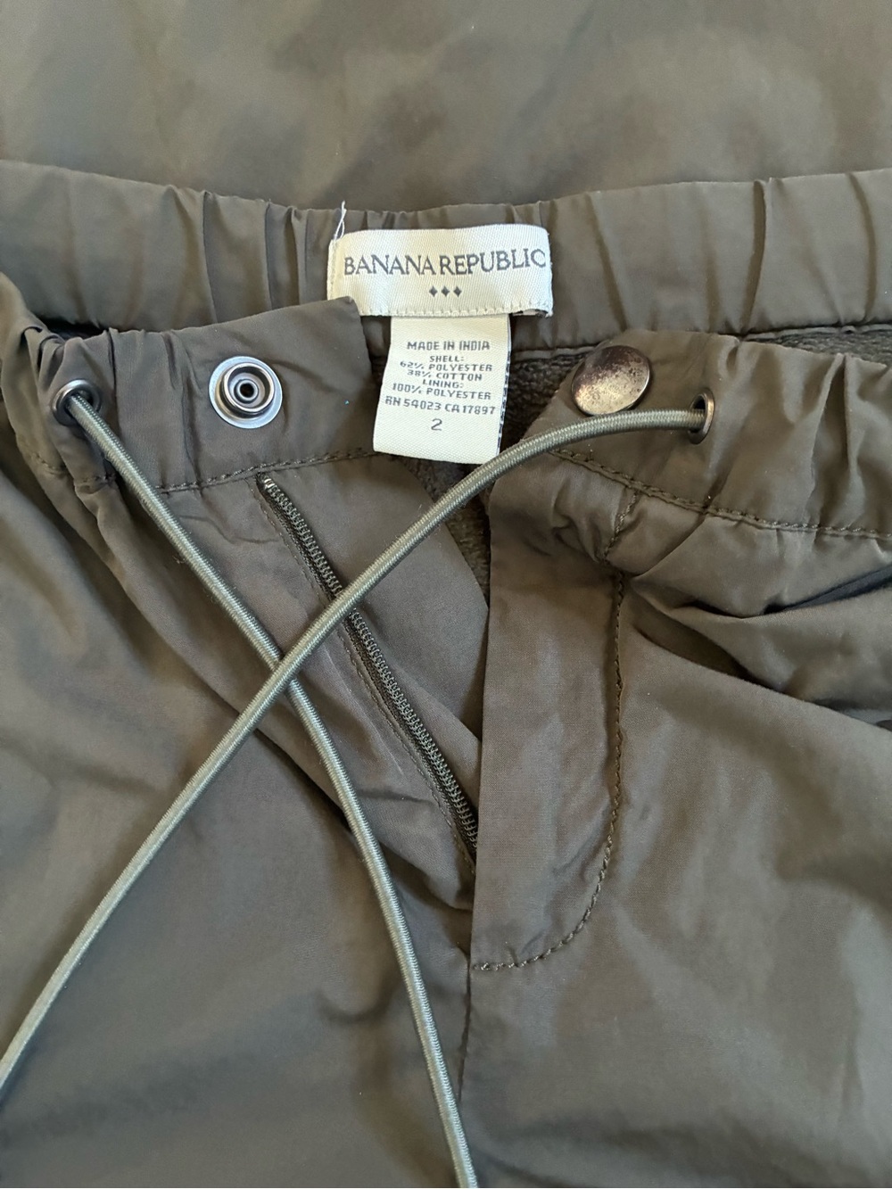 Banana Republic Men's Olive Drawstring Joggers